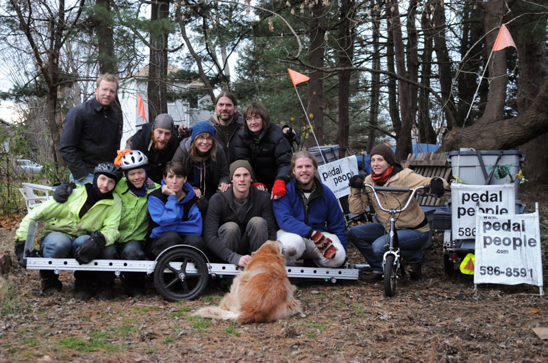 Pedal People on a trailer, November 2008