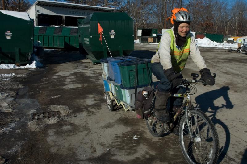 Ruthy leaving the transfer center.